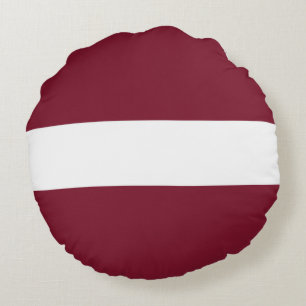 Latvia flag round cushion