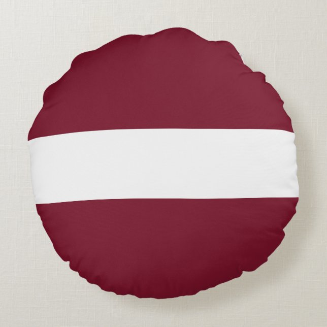 Latvia flag round cushion (Back)