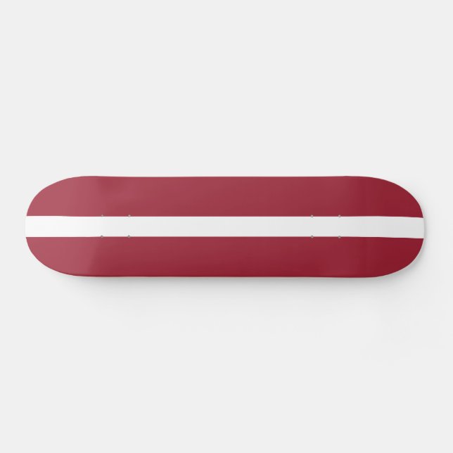 Latvia Flag Skateboard (Horz)
