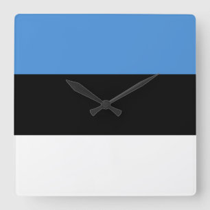 Latvia Flag Square Wall Clock