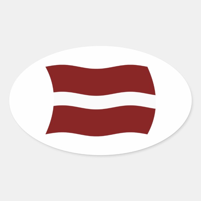 Latvia Flag Sticker (Front)