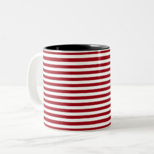 latvia flag stripes country symbol lines red white Two-Tone coffee mug