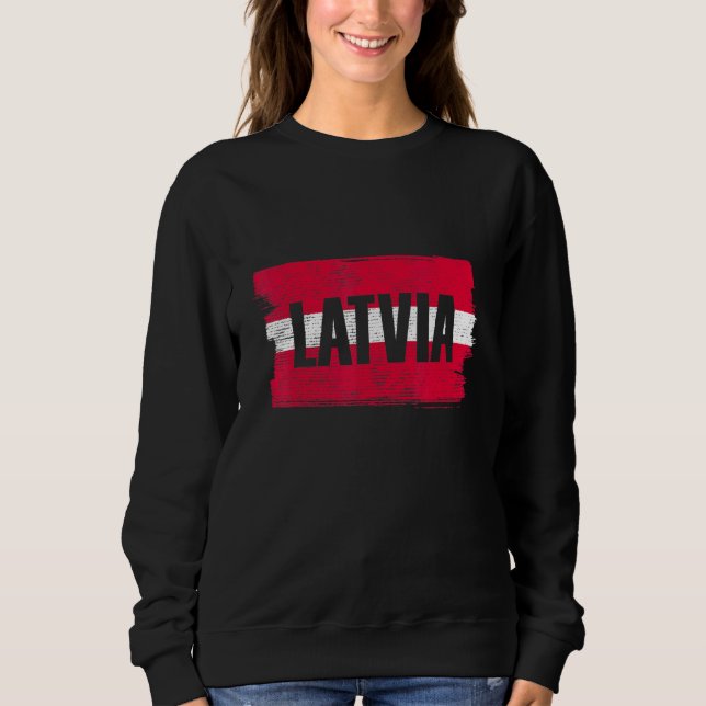 Latvia Flag Sweatshirt (Front)
