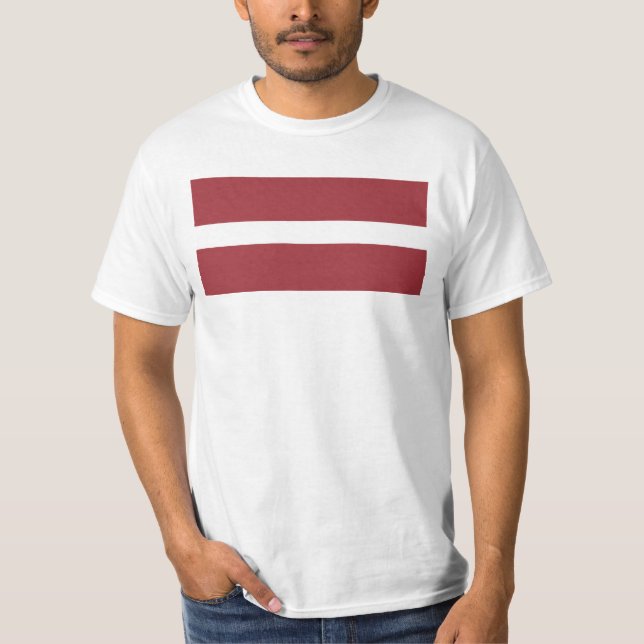 Latvia Flag T-Shirt (Front)