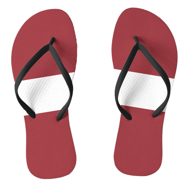 Latvia Flag Thongs (Footbed)