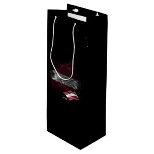 Latvia flag wine gift bag