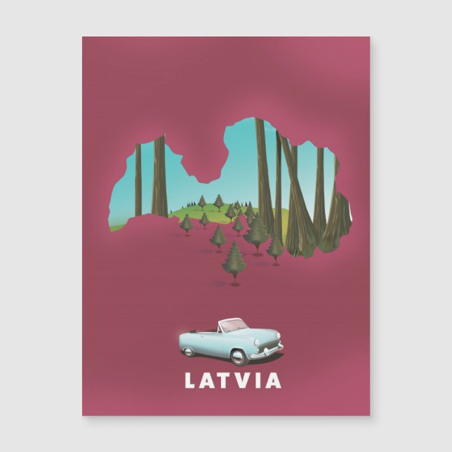 Latvia Illustrated map (Front)