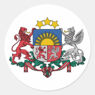 Latvia, Latvia Classic Round Sticker