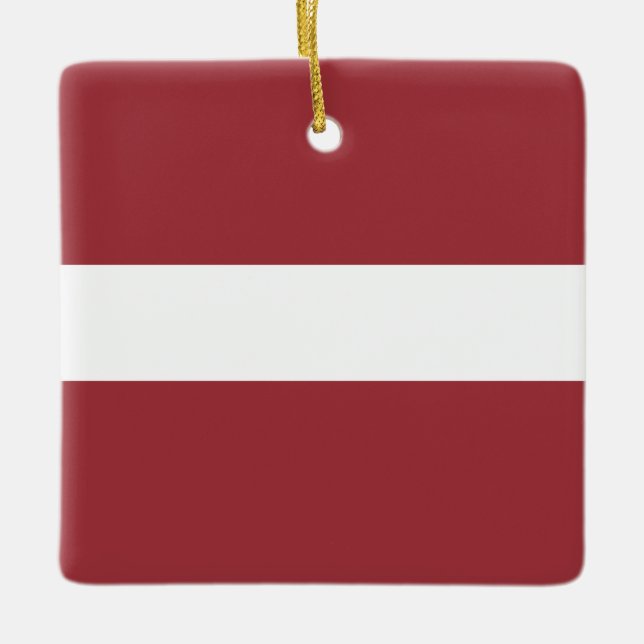 Latvia (Latvian) Flag  Ceramic Ornament (Front)
