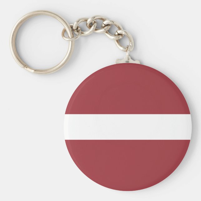 Latvia (Latvian) Flag Key Ring (Front)