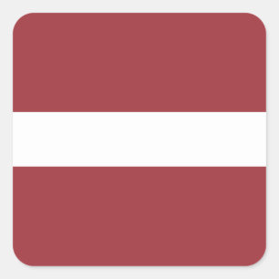Latvia (Latvian) Flag Square Sticker