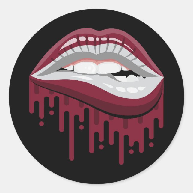 Latvia lips pride root flag classic round sticker (Front)