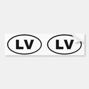Latvia LV European oval Bumper Sticker
