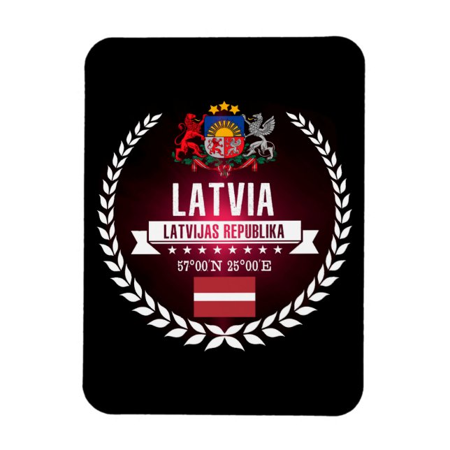 Latvia Magnet (Vertical)