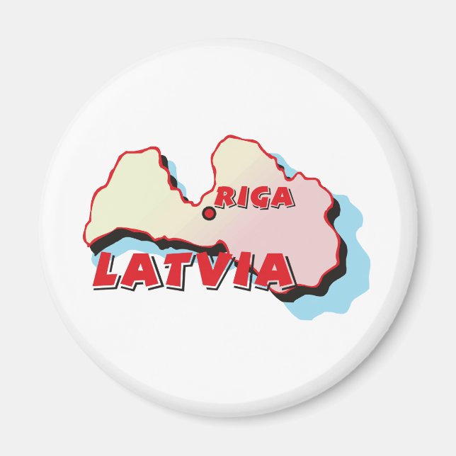 Latvia Magnet (Front)