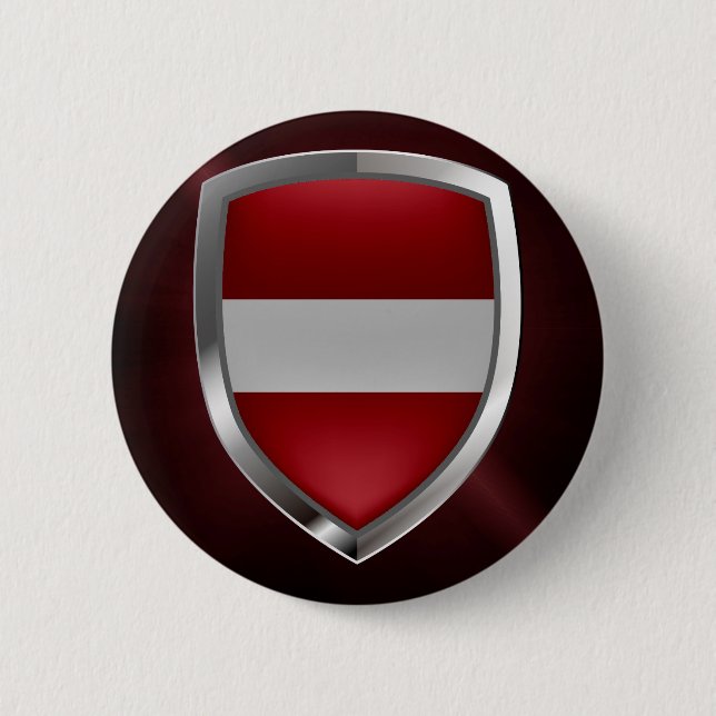 Latvia Metallic Emblem 6 Cm Round Badge (Front)