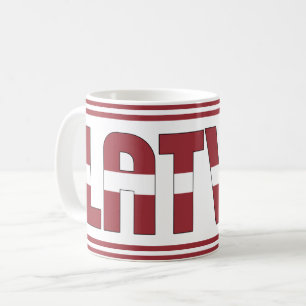 Latvia National Flag Patriotic Coffee Mug