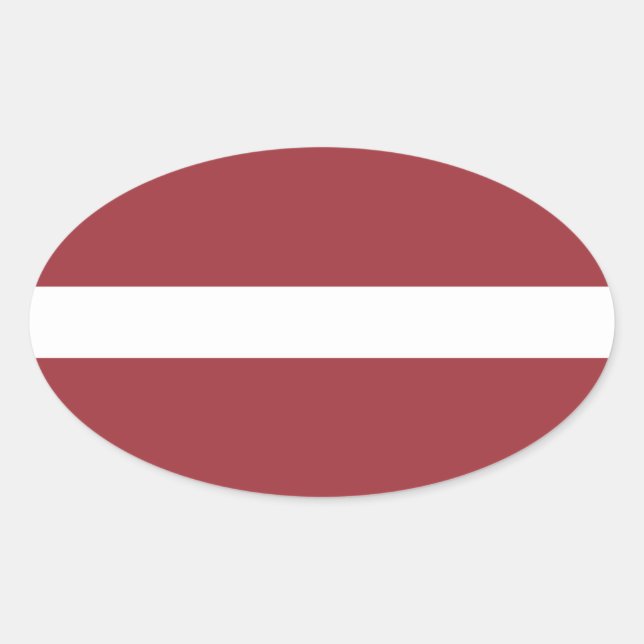 Latvia Oval Sticker (Front)