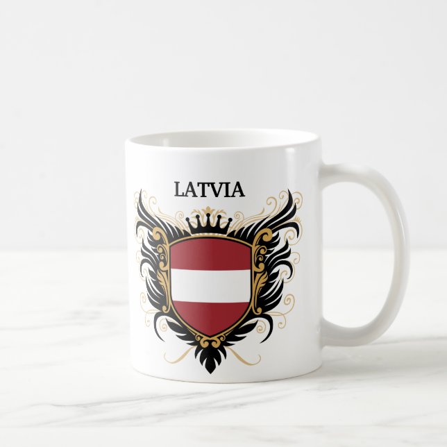 Latvia [personalise] coffee mug (Right)