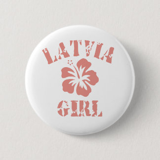 Latvia Pink Girl 6 Cm Round Badge