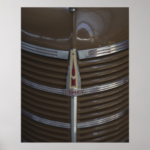 Latvia, Riga, Riga Motor Museum, hood ornament Poster
