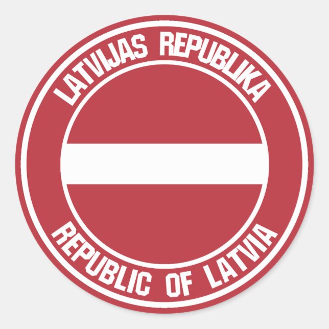 Latvia Round Emblem Classic Round Sticker (Front)