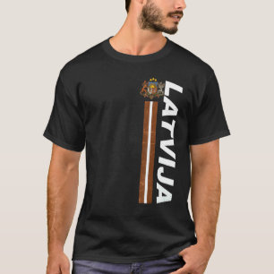 Latvia Soccer National Pride Distressed Effect T-Shirt