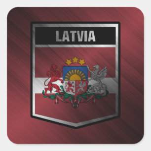 Latvia Square Sticker