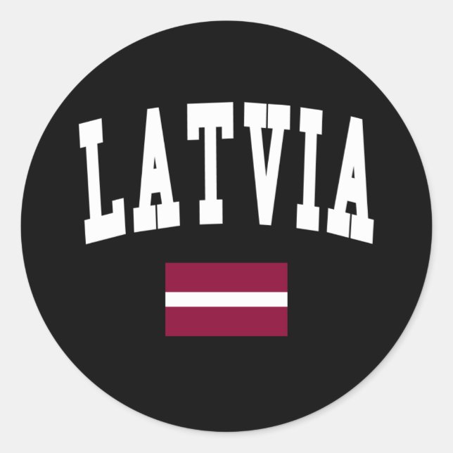 Latvia Style Classic Round Sticker (Front)