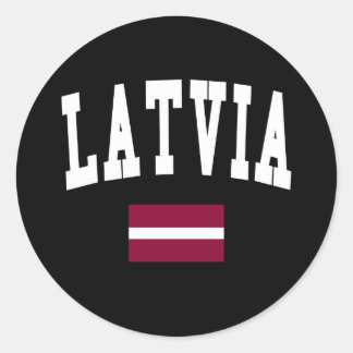 Latvia Style Classic Round Sticker
