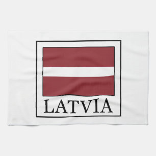 Latvia Tea Towel