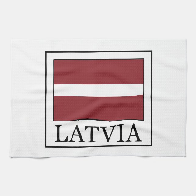 Latvia Tea Towel (Horizontal)