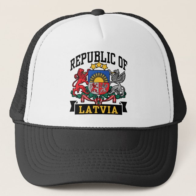 Latvia Trucker Hat (Front)