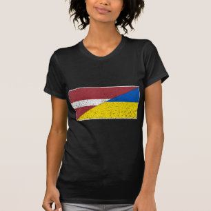 LATVIA UKRAINE FLAG LATVIAN UKRAINIAN NATIONALITY T-Shirt