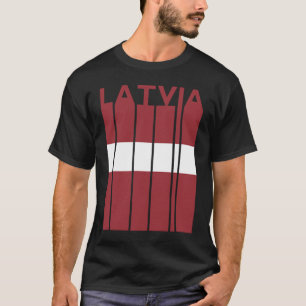 Latvia Vintage Latvia Flag Latvian Flag T-Shirt