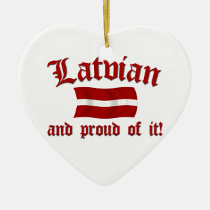 Latvian and Proud of It Ceramic Tree Decoration