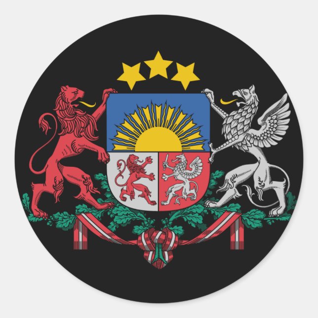Latvian coat of arms sticker (Front)