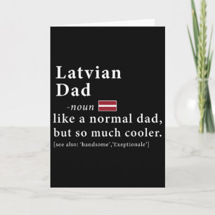 Latvian Dad Definition Shirt Fathers Day Gift Flag Card