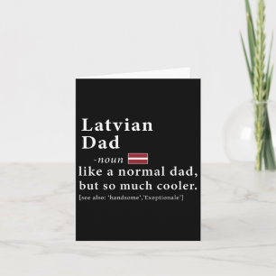 Latvian Dad Definition Shirt Fathers Day Gift Flag Card