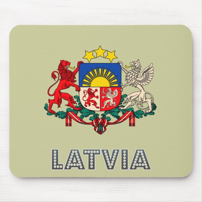 Latvian Emblem Mouse Pad (Front)