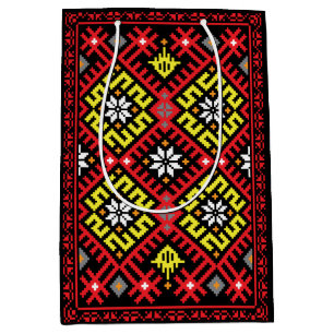 Latvian ethnographic design medium gift bag