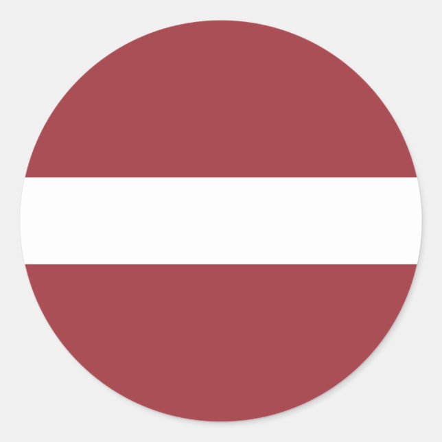Latvian Flag, Flag of Latvia Classic Round Sticker (Front)