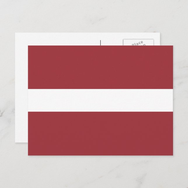 Latvian Flag, Flag of Latvia Postcard (Front/Back)