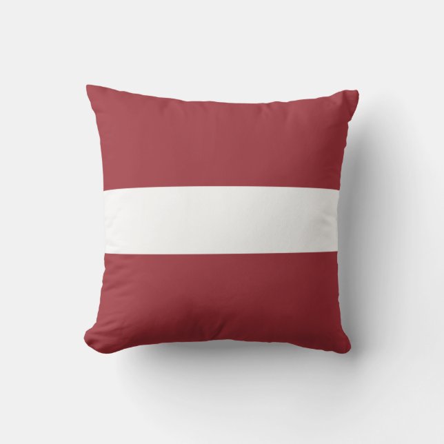 Latvian Flag (Latvia) Cushion (Front)