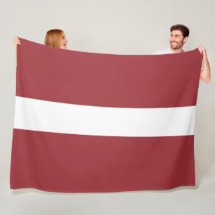 Latvian Flag (Latvia) Fleece Blanket