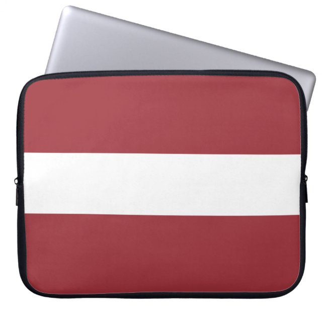 Latvian Flag (Latvia) Laptop Sleeve (Front)