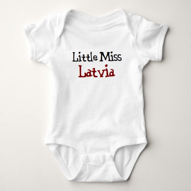 latvian little miss baby bodysuit (Front)