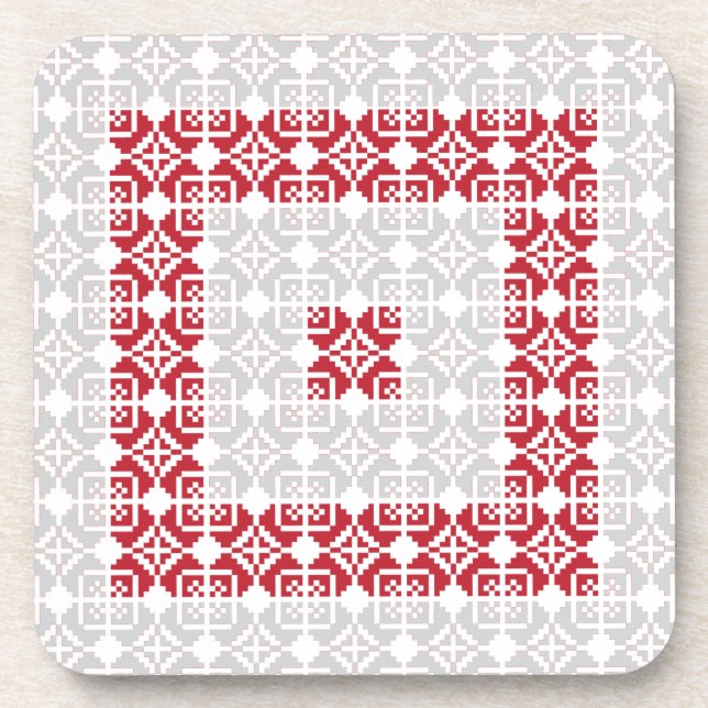 Latvian Morning SUN geometric pattern I Coaster (Front)
