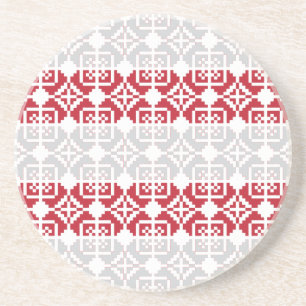 Latvian Morning SUN geometric pattern II Coaster