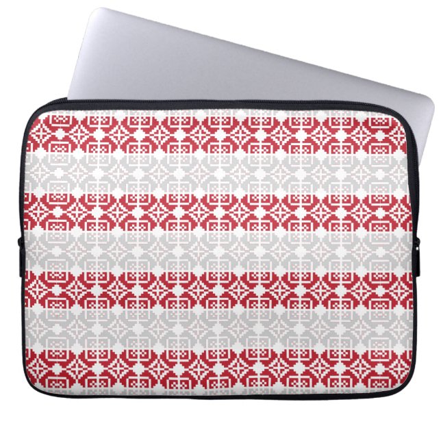 Latvian Morning SUN geometric pattern II Laptop Sleeve (Front)